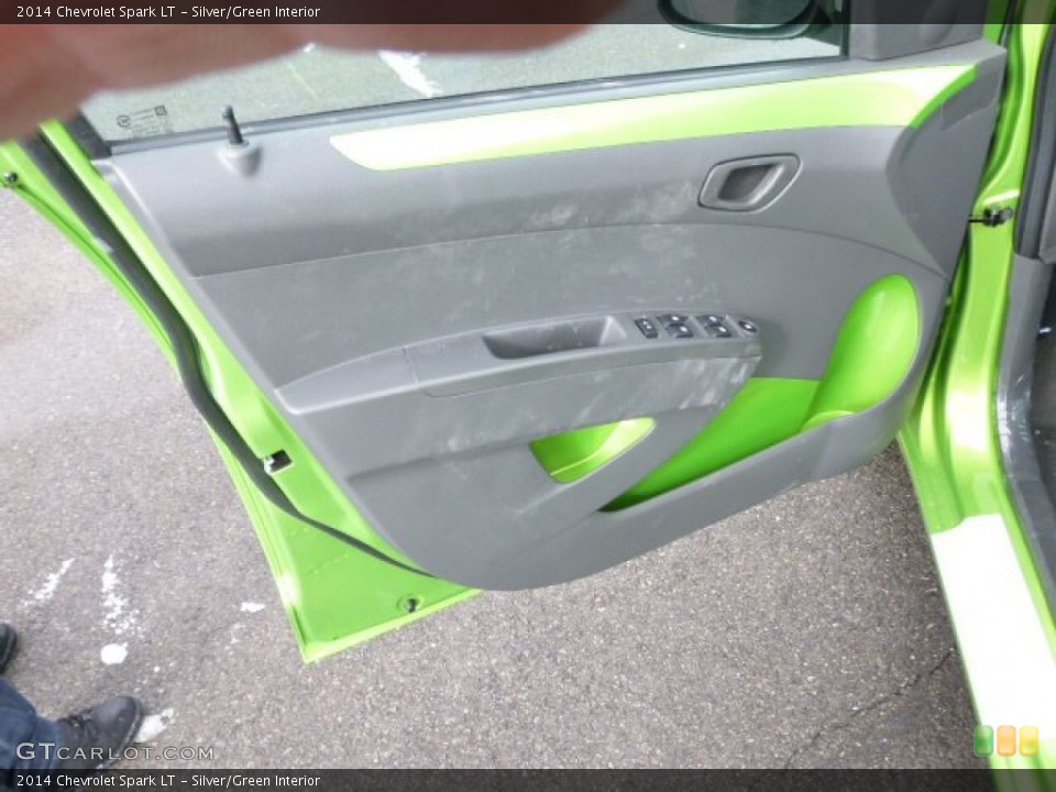 Silver/Green Interior Door Panel for the 2014 Chevrolet Spark LT #90370199