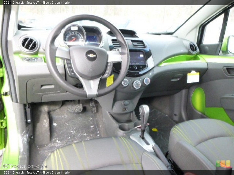 Silver/Green Interior Prime Interior for the 2014 Chevrolet Spark LT #90370253