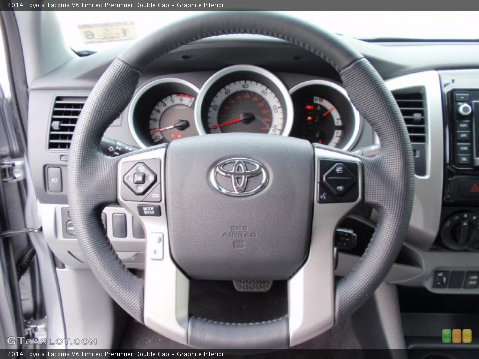 Graphite Interior Steering Wheel for the 2014 Toyota Tacoma V6 Limited Prerunner Double Cab #90372272