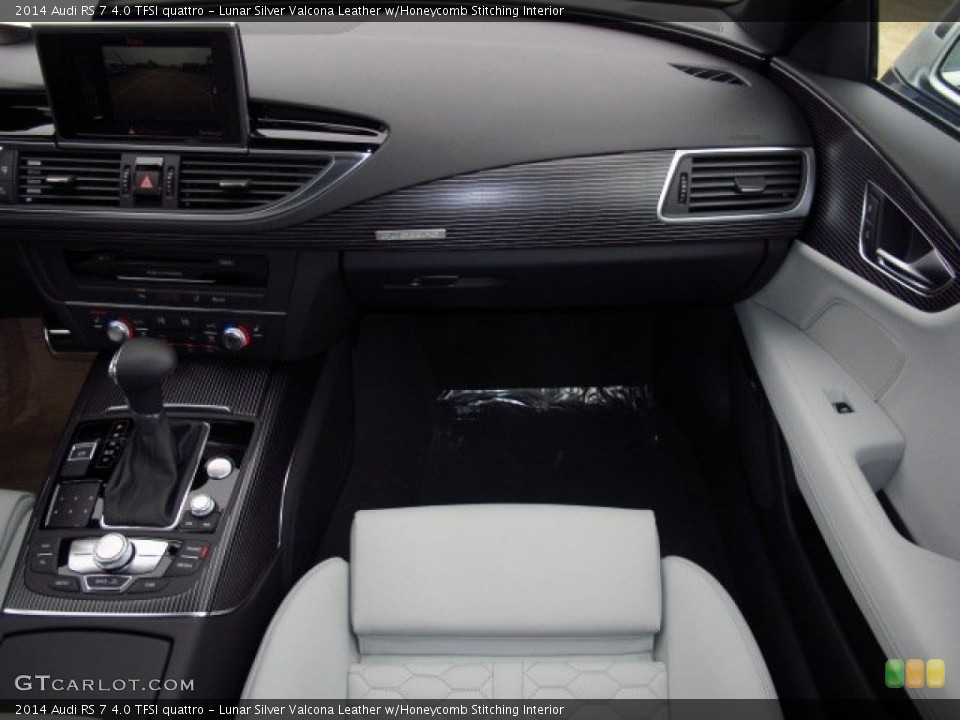 Lunar Silver Valcona Leather w/Honeycomb Stitching Interior Dashboard for the 2014 Audi RS 7 4.0 TFSI quattro #90373811