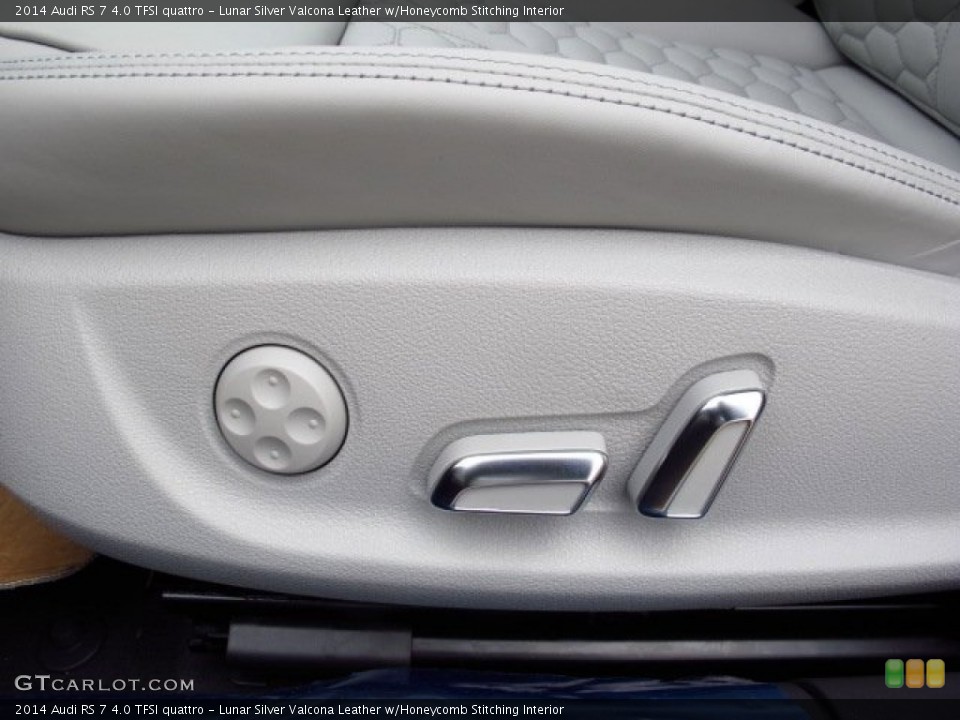 Lunar Silver Valcona Leather w/Honeycomb Stitching Interior Controls for the 2014 Audi RS 7 4.0 TFSI quattro #90373925