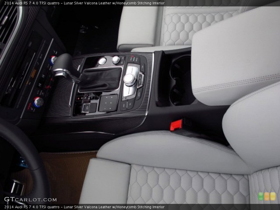 Lunar Silver Valcona Leather w/Honeycomb Stitching Interior Controls for the 2014 Audi RS 7 4.0 TFSI quattro #90373970
