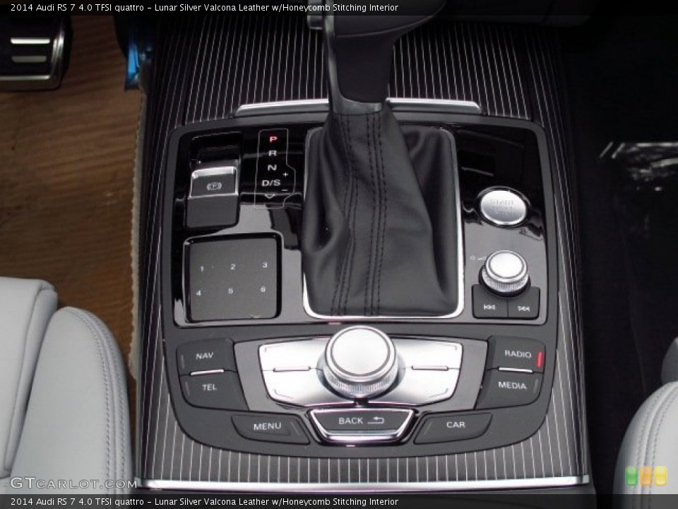 Lunar Silver Valcona Leather w/Honeycomb Stitching Interior Controls for the 2014 Audi RS 7 4.0 TFSI quattro #90373991