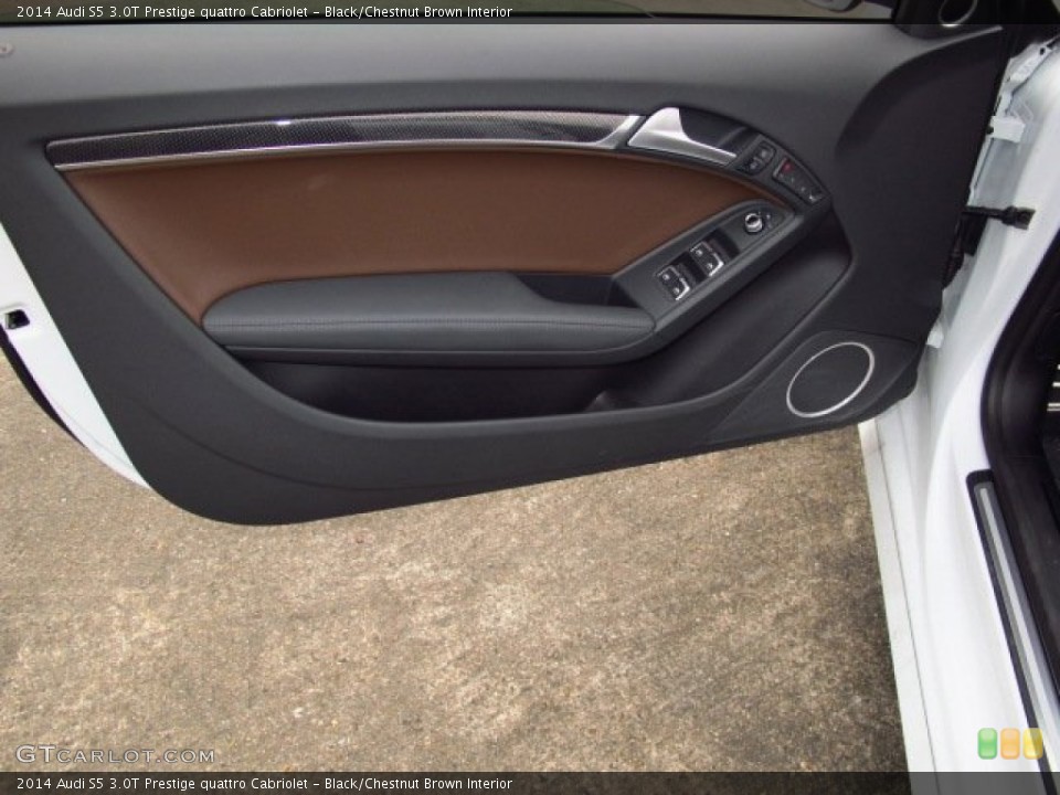 Black/Chestnut Brown Interior Door Panel for the 2014 Audi S5 3.0T Prestige quattro Cabriolet #90374285