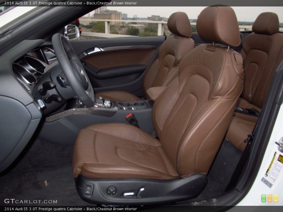 Black/Chestnut Brown Interior Front Seat for the 2014 Audi S5 3.0T Prestige quattro Cabriolet #90374321
