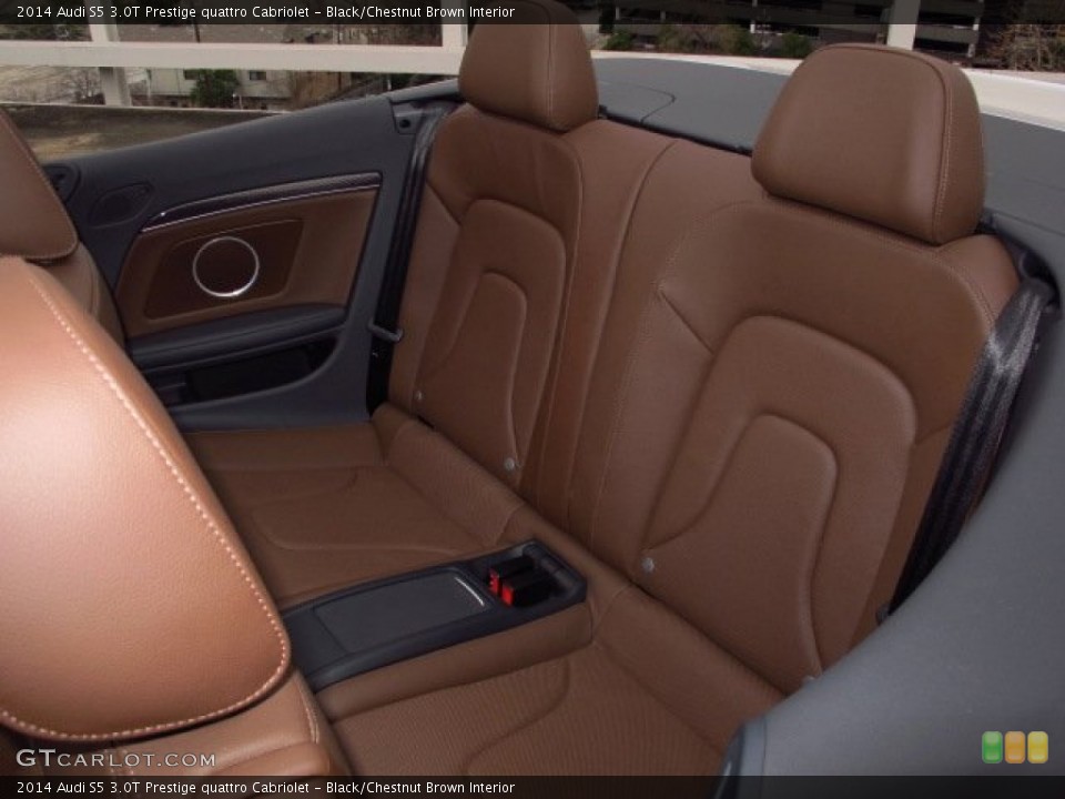 Black/Chestnut Brown Interior Rear Seat for the 2014 Audi S5 3.0T Prestige quattro Cabriolet #90374336