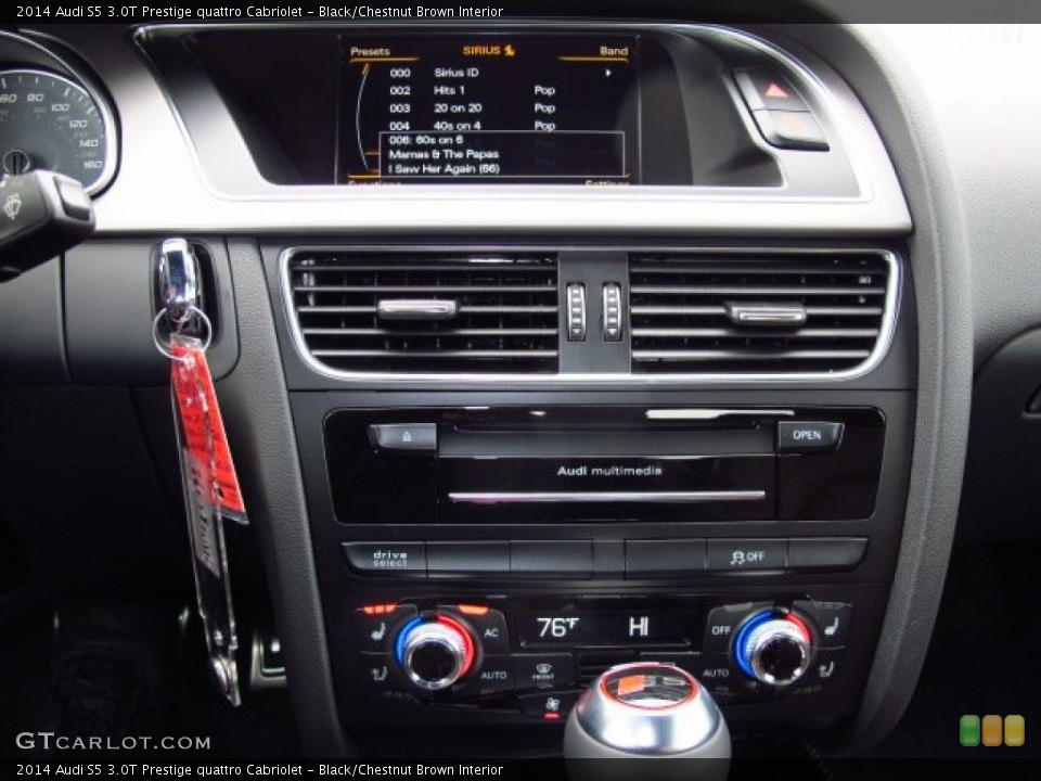 Black/Chestnut Brown Interior Controls for the 2014 Audi S5 3.0T Prestige quattro Cabriolet #90374495