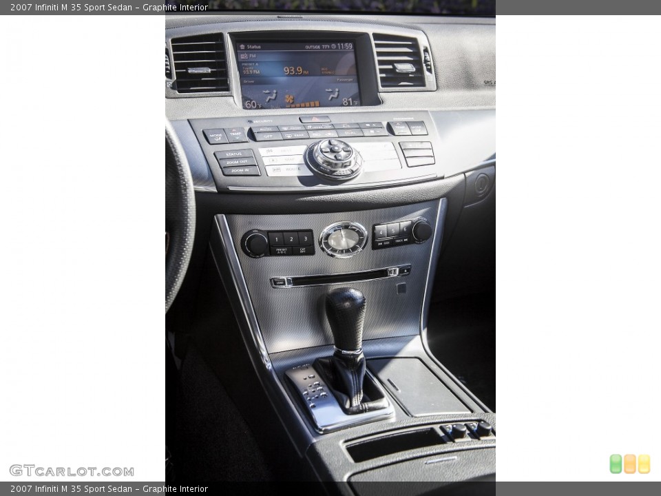 Graphite Interior Controls for the 2007 Infiniti M 35 Sport Sedan #90374559
