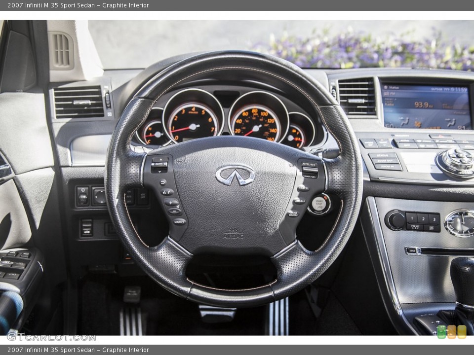 Graphite Interior Steering Wheel for the 2007 Infiniti M 35 Sport Sedan #90374969