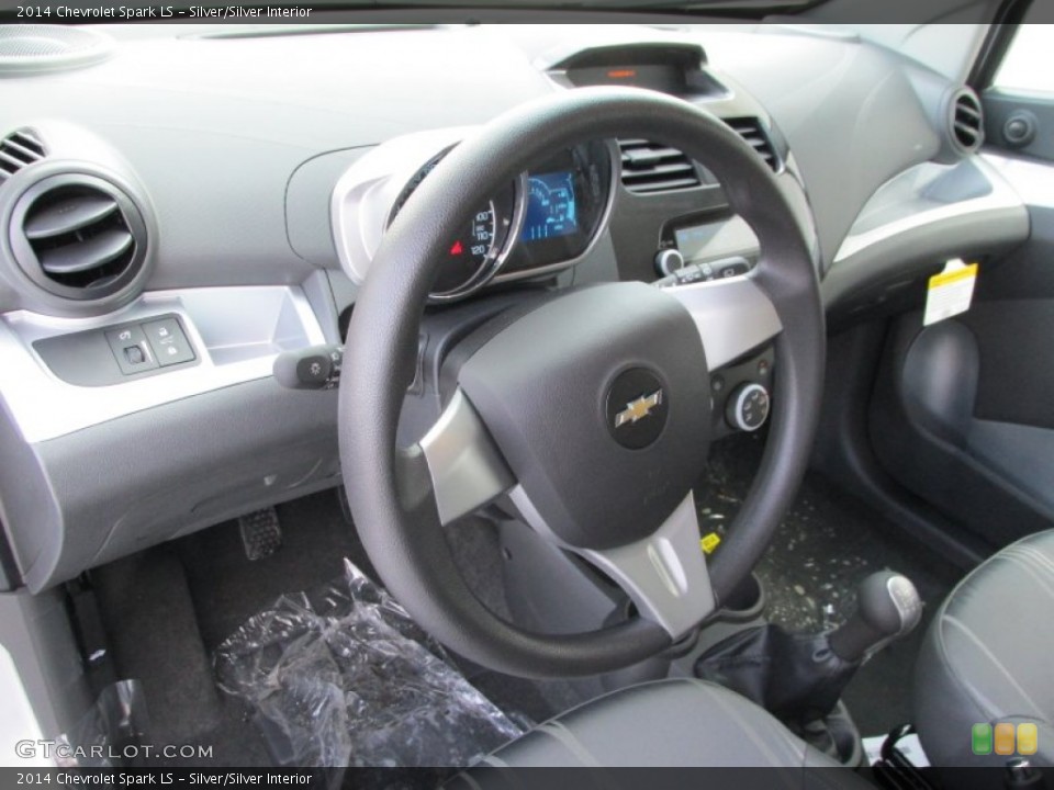 Silver/Silver Interior Steering Wheel for the 2014 Chevrolet Spark LS #90375242