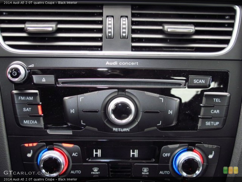 Black Interior Controls for the 2014 Audi A5 2.0T quattro Coupe #90375590