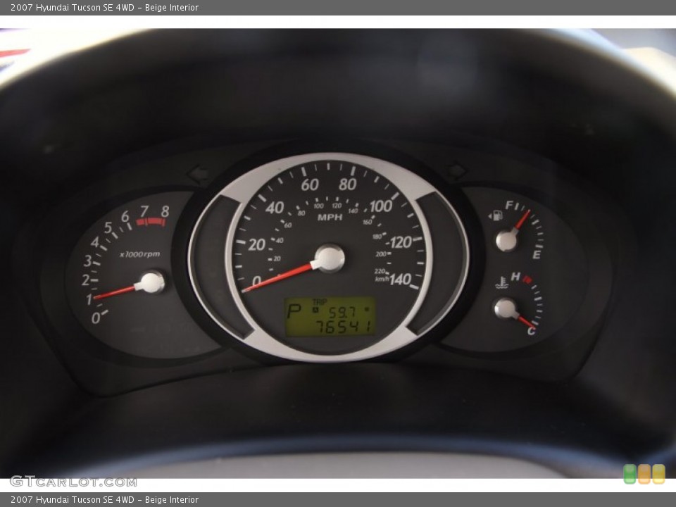 Beige Interior Gauges for the 2007 Hyundai Tucson SE 4WD #90378584