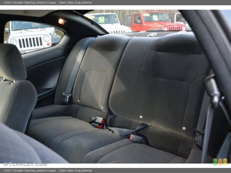 Dark Slate Gray Interior Rear Seat for the 2004 Chrysler Sebring Limited Coupe #90385316