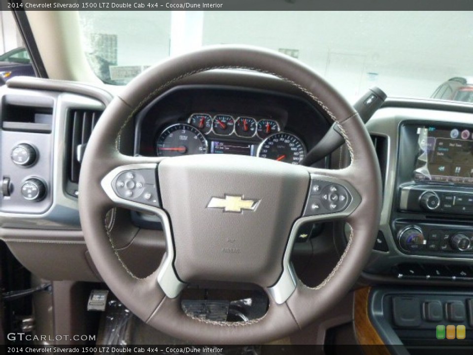Cocoa/Dune Interior Steering Wheel for the 2014 Chevrolet Silverado 1500 LTZ Double Cab 4x4 #90389060