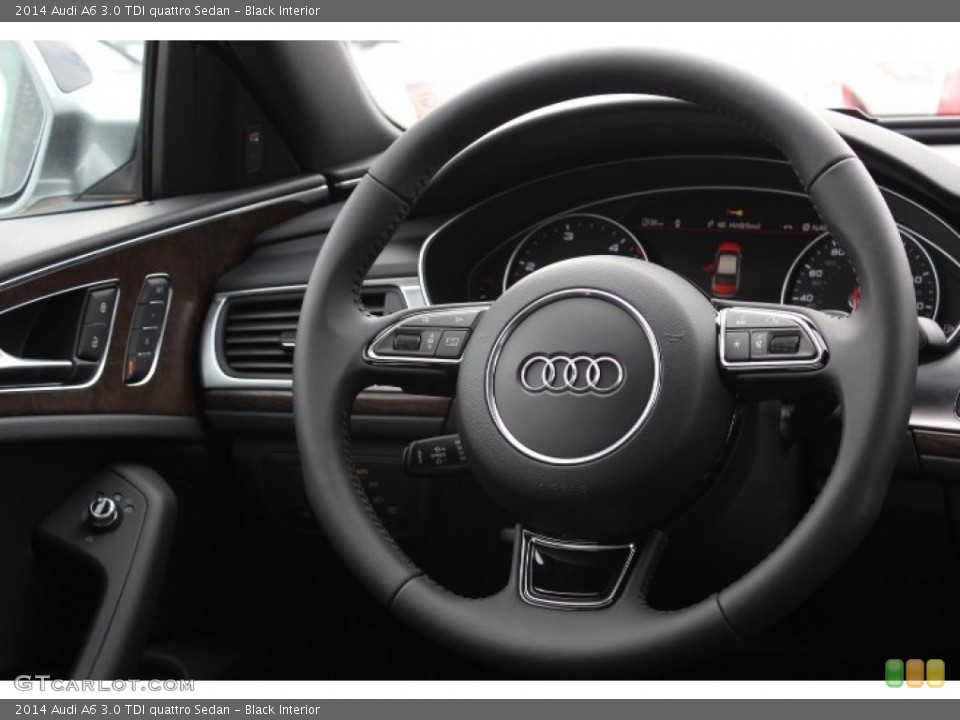 Black Interior Steering Wheel for the 2014 Audi A6 3.0 TDI quattro Sedan #90390515