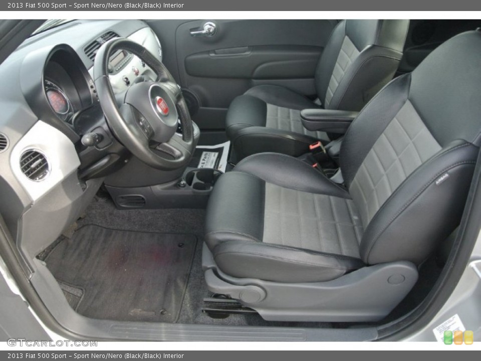 Sport Nero/Nero (Black/Black) Interior Front Seat for the 2013 Fiat 500 Sport #90392321