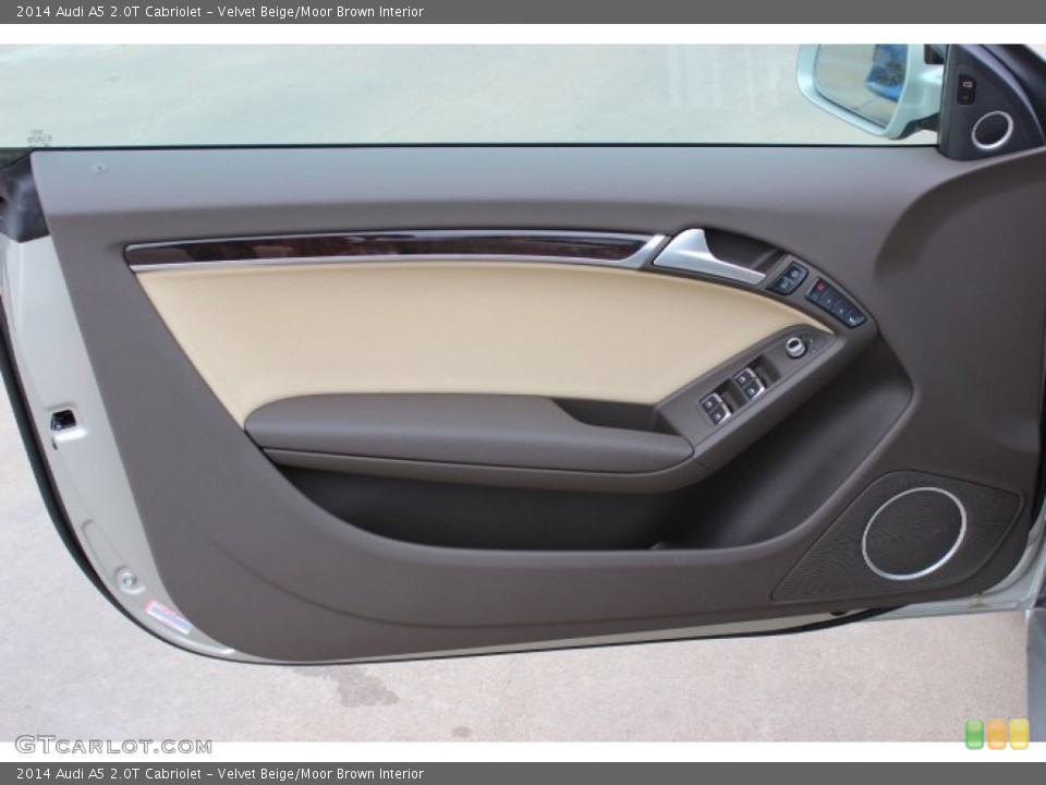 Velvet Beige/Moor Brown Interior Door Panel for the 2014 Audi A5 2.0T Cabriolet #90395921