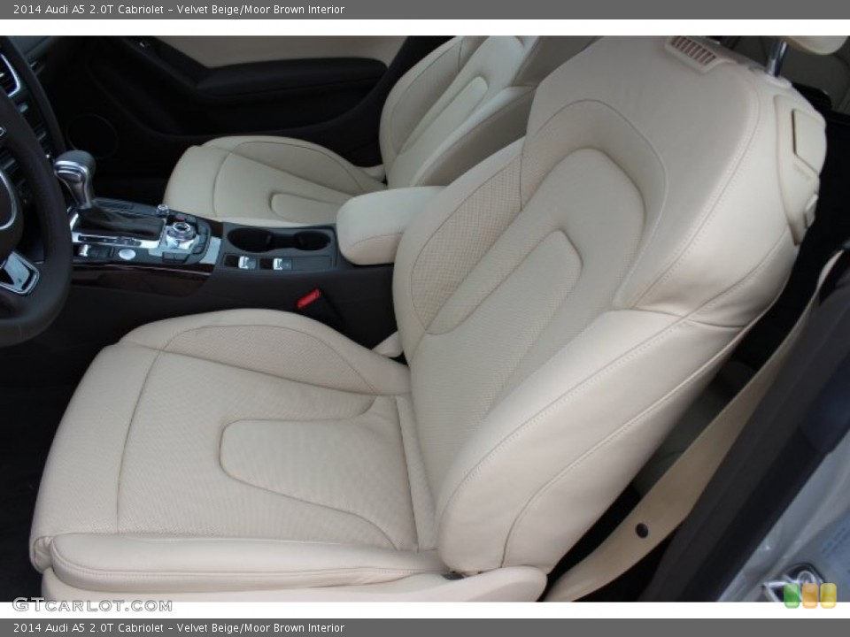 Velvet Beige/Moor Brown Interior Front Seat for the 2014 Audi A5 2.0T Cabriolet #90395984