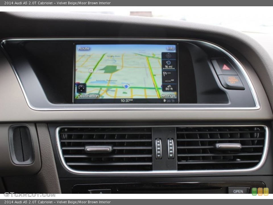 Velvet Beige/Moor Brown Interior Navigation for the 2014 Audi A5 2.0T Cabriolet #90396098