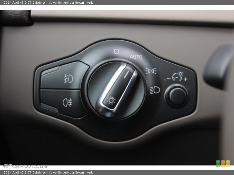 Velvet Beige/Moor Brown Interior Controls for the 2014 Audi A5 2.0T Cabriolet #90396302