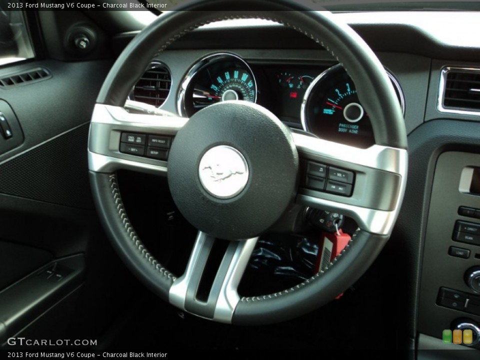 Charcoal Black Interior Steering Wheel for the 2013 Ford Mustang V6 Coupe #90399785
