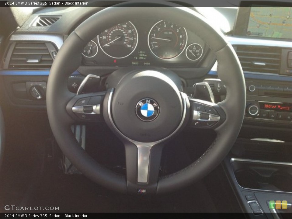 Black Interior Steering Wheel for the 2014 BMW 3 Series 335i Sedan #90400095