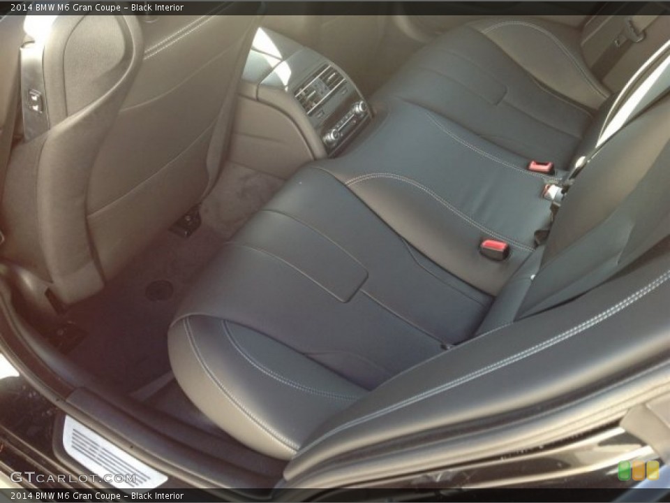 Black Interior Rear Seat for the 2014 BMW M6 Gran Coupe #90400374