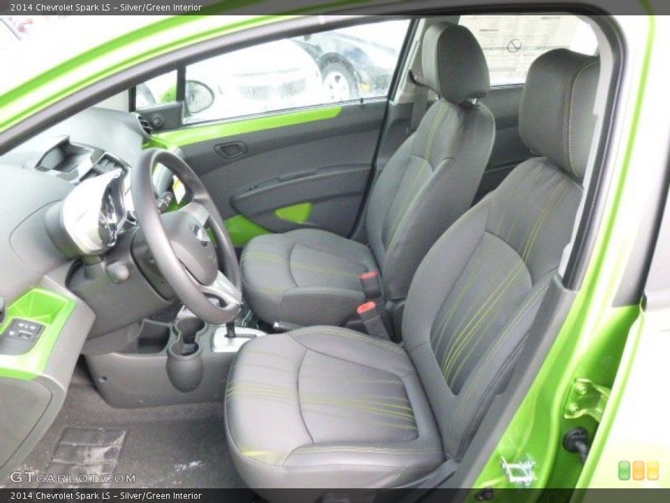Silver/Green Interior Front Seat for the 2014 Chevrolet Spark LS #90400501