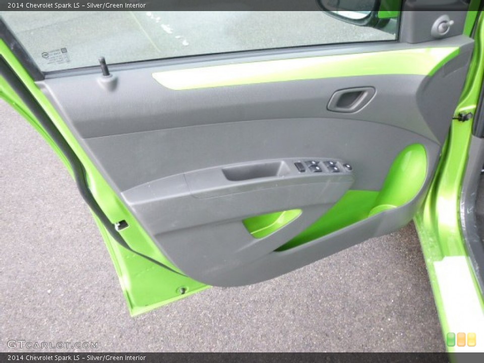 Silver/Green Interior Door Panel for the 2014 Chevrolet Spark LS #90400524