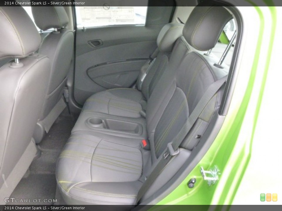 Silver/Green Interior Rear Seat for the 2014 Chevrolet Spark LS #90400544