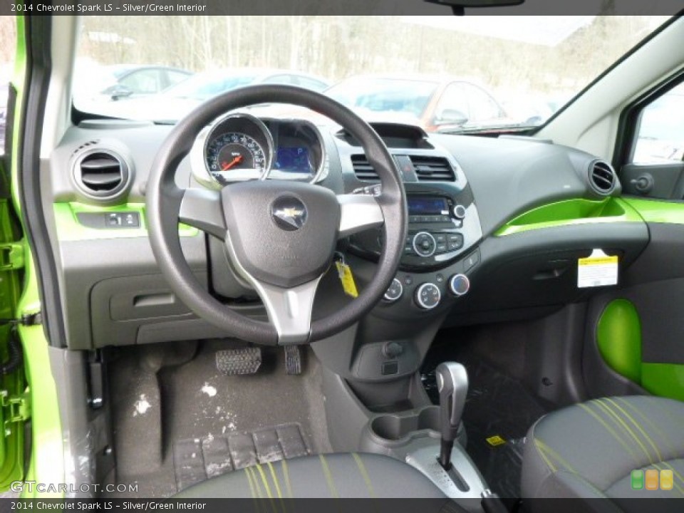 Silver/Green 2014 Chevrolet Spark Interiors