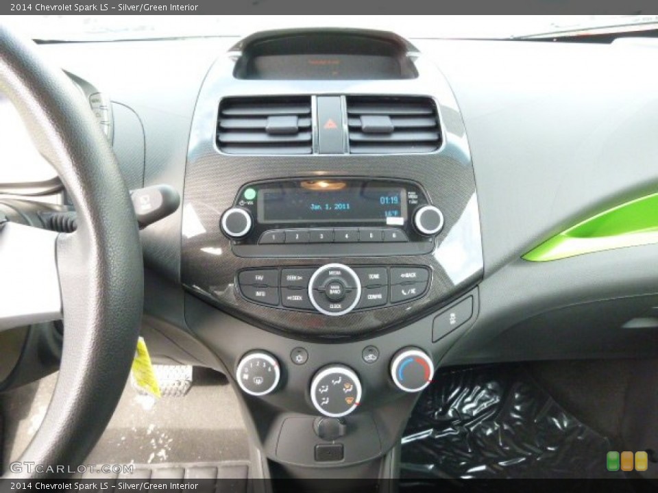 Silver/Green Interior Controls for the 2014 Chevrolet Spark LS #90400619