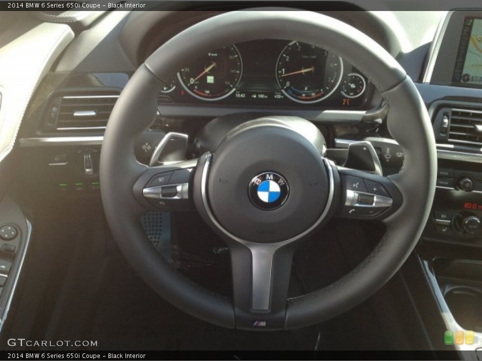 Black Interior Steering Wheel for the 2014 BMW 6 Series 650i Coupe #90400811