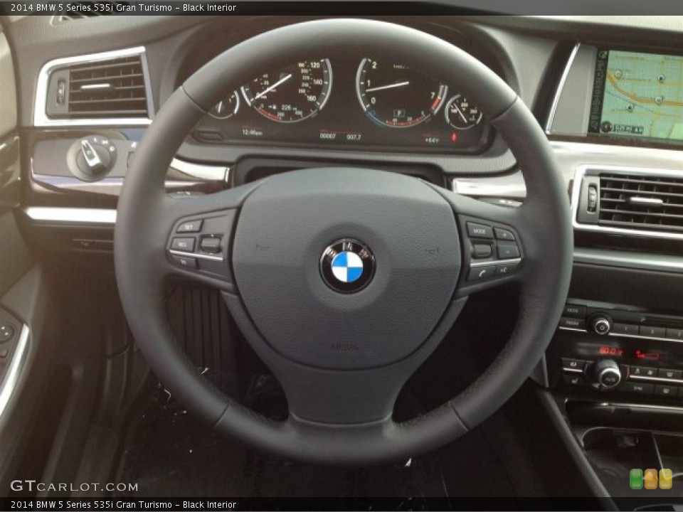 Black Interior Steering Wheel for the 2014 BMW 5 Series 535i Gran Turismo #90401162
