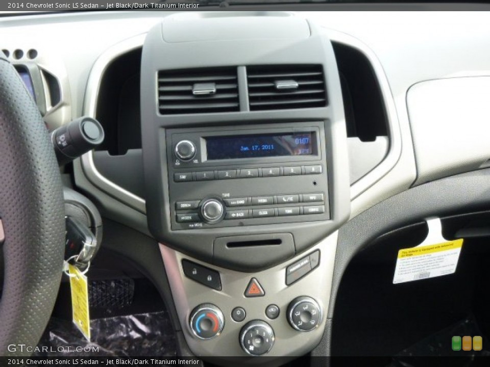 Jet Black/Dark Titanium Interior Controls for the 2014 Chevrolet Sonic LS Sedan #90401850