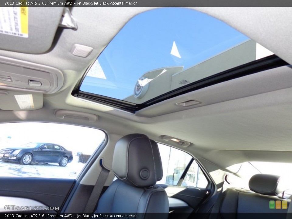 Jet Black/Jet Black Accents Interior Sunroof for the 2013 Cadillac ATS 3.6L Premium AWD #90403802