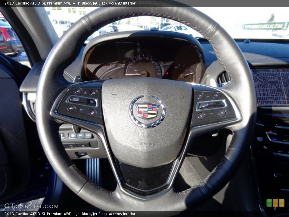 Jet Black/Jet Black Accents Interior Steering Wheel for the 2013 Cadillac ATS 3.6L Premium AWD #90403907