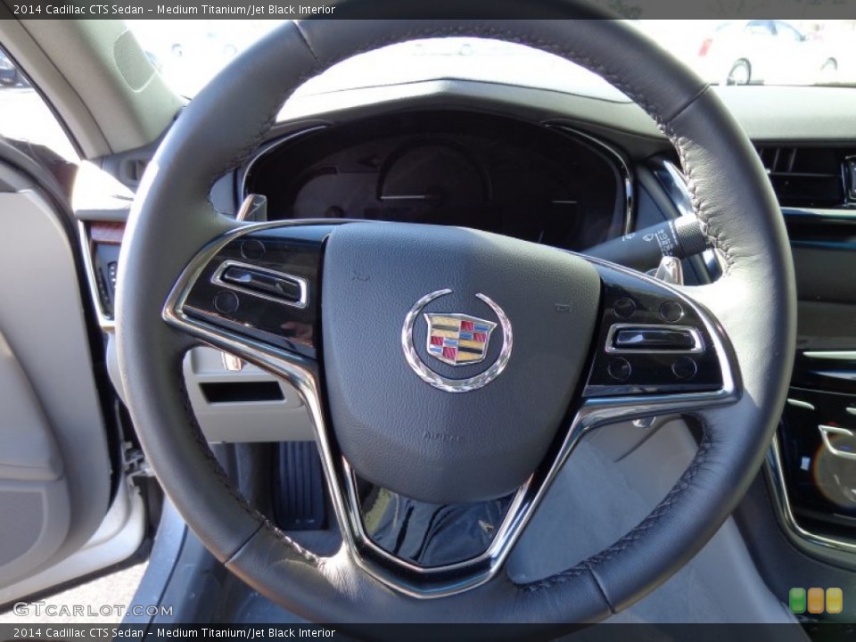 Medium Titanium/Jet Black Interior Steering Wheel for the 2014 Cadillac CTS Sedan #90404945