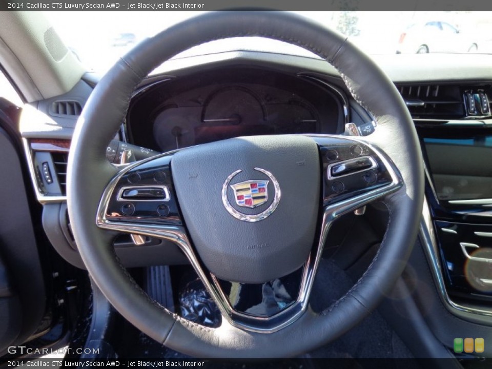 Jet Black/Jet Black Interior Steering Wheel for the 2014 Cadillac CTS Luxury Sedan AWD #90405200