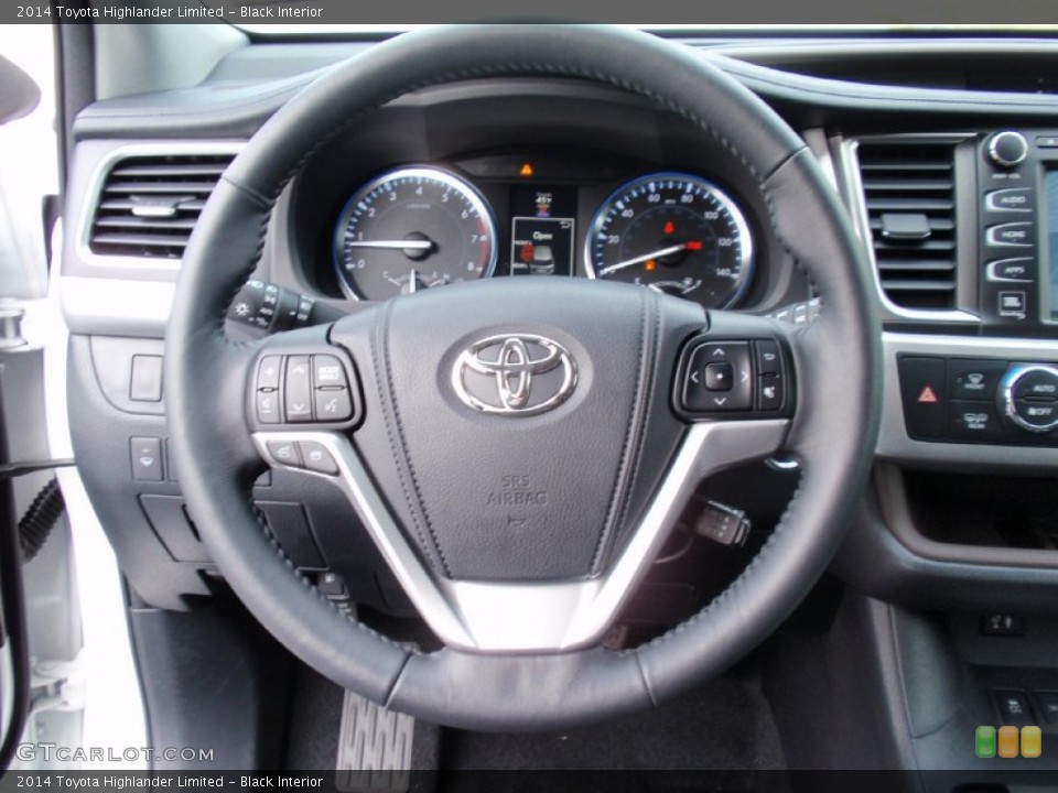 Black Interior Steering Wheel for the 2014 Toyota Highlander Limited #90406601