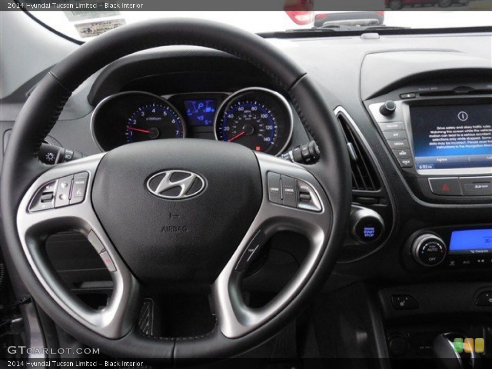 Black Interior Steering Wheel for the 2014 Hyundai Tucson Limited #90411432