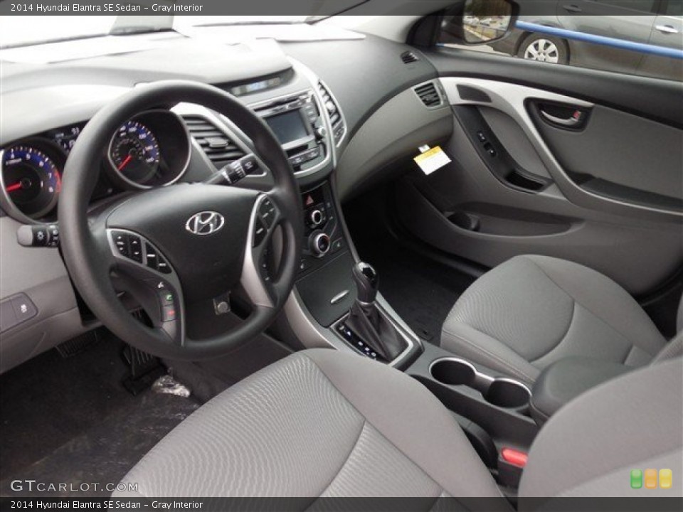 Gray Interior Prime Interior for the 2014 Hyundai Elantra SE Sedan #90412491