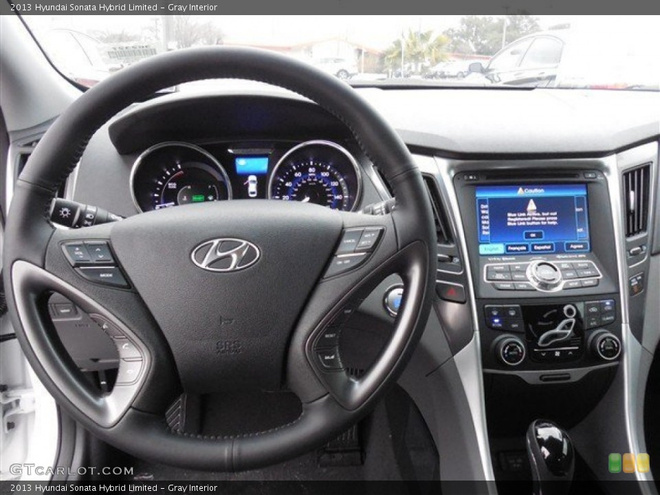 Gray Interior Steering Wheel for the 2013 Hyundai Sonata Hybrid Limited #90413639