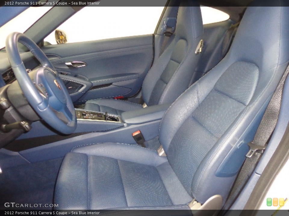 Sea Blue Interior Front Seat for the 2012 Porsche 911 Carrera S Coupe #90413886
