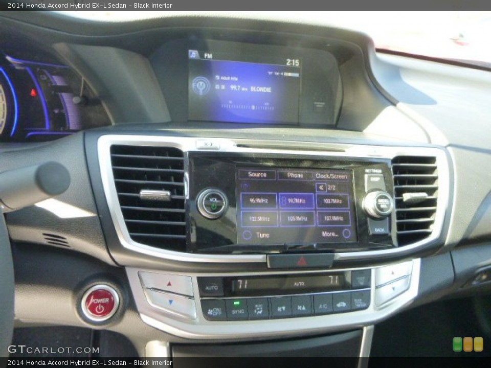 Black Interior Controls for the 2014 Honda Accord Hybrid EX-L Sedan #90414240