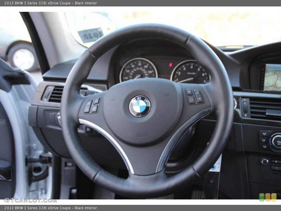 Black Interior Steering Wheel for the 2013 BMW 3 Series 328i xDrive Coupe #90414261