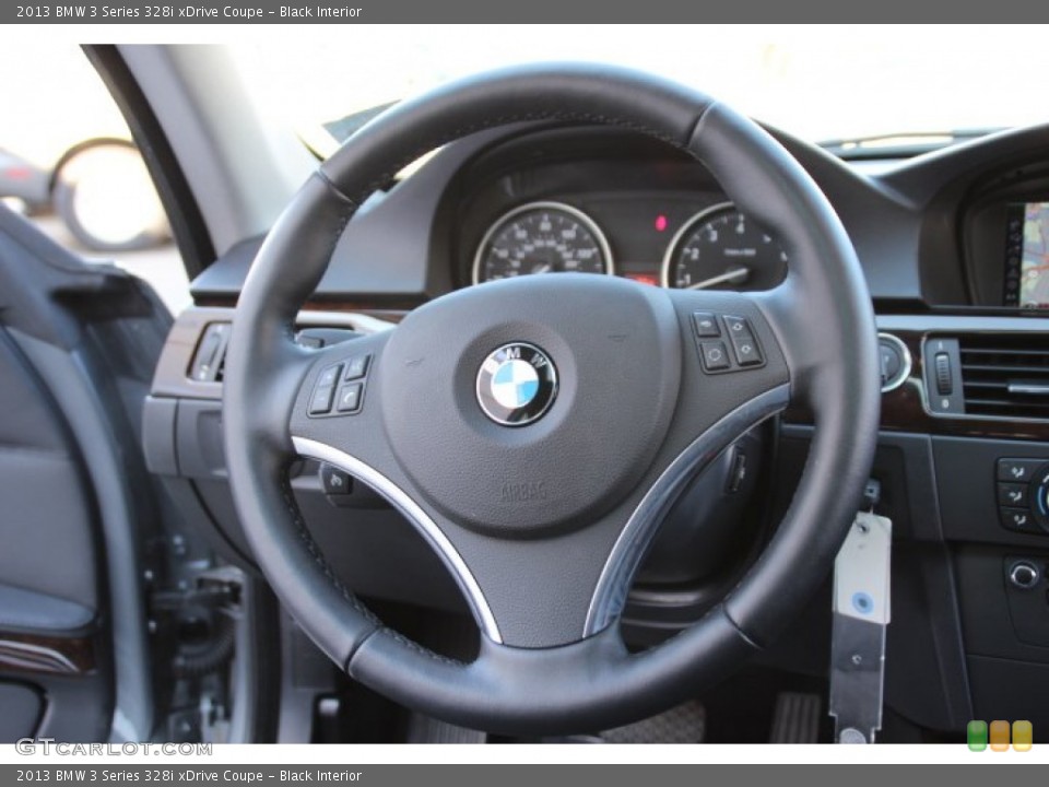 Black Interior Steering Wheel for the 2013 BMW 3 Series 328i xDrive Coupe #90415533