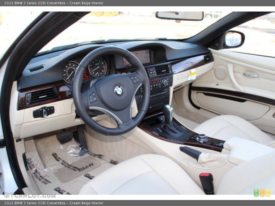 Cream Beige Interior Prime Interior for the 2013 BMW 3 Series 328i Convertible #90416022