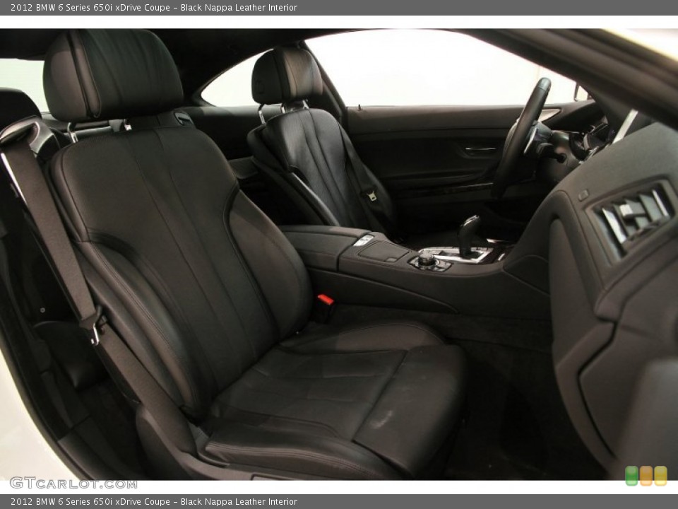 Black Nappa Leather Interior Front Seat for the 2012 BMW 6 Series 650i xDrive Coupe #90431889