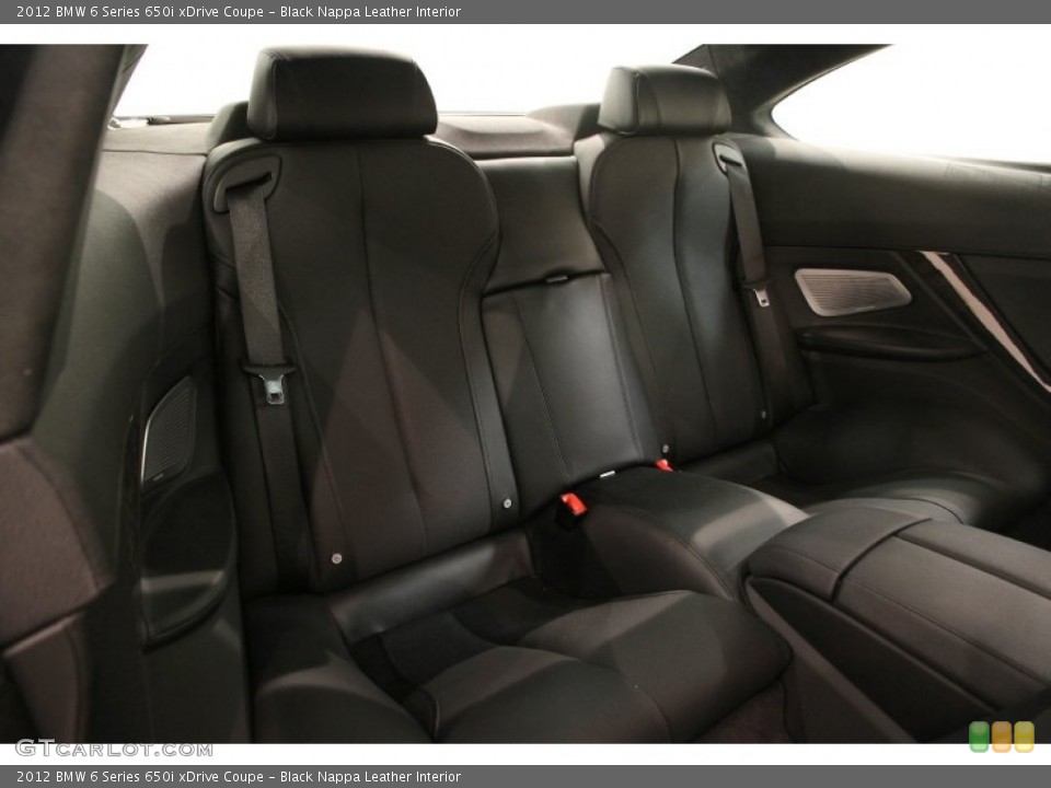 Black Nappa Leather Interior Rear Seat for the 2012 BMW 6 Series 650i xDrive Coupe #90431904